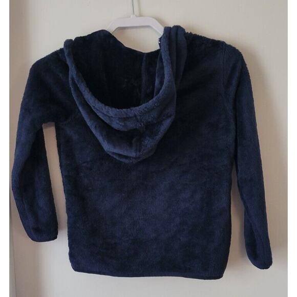 OshKosh B'Gosh Girls Sz 10 Zip Up Hooded Lightweight Jacket Navy Blue Velvet - Picture 2 of 6